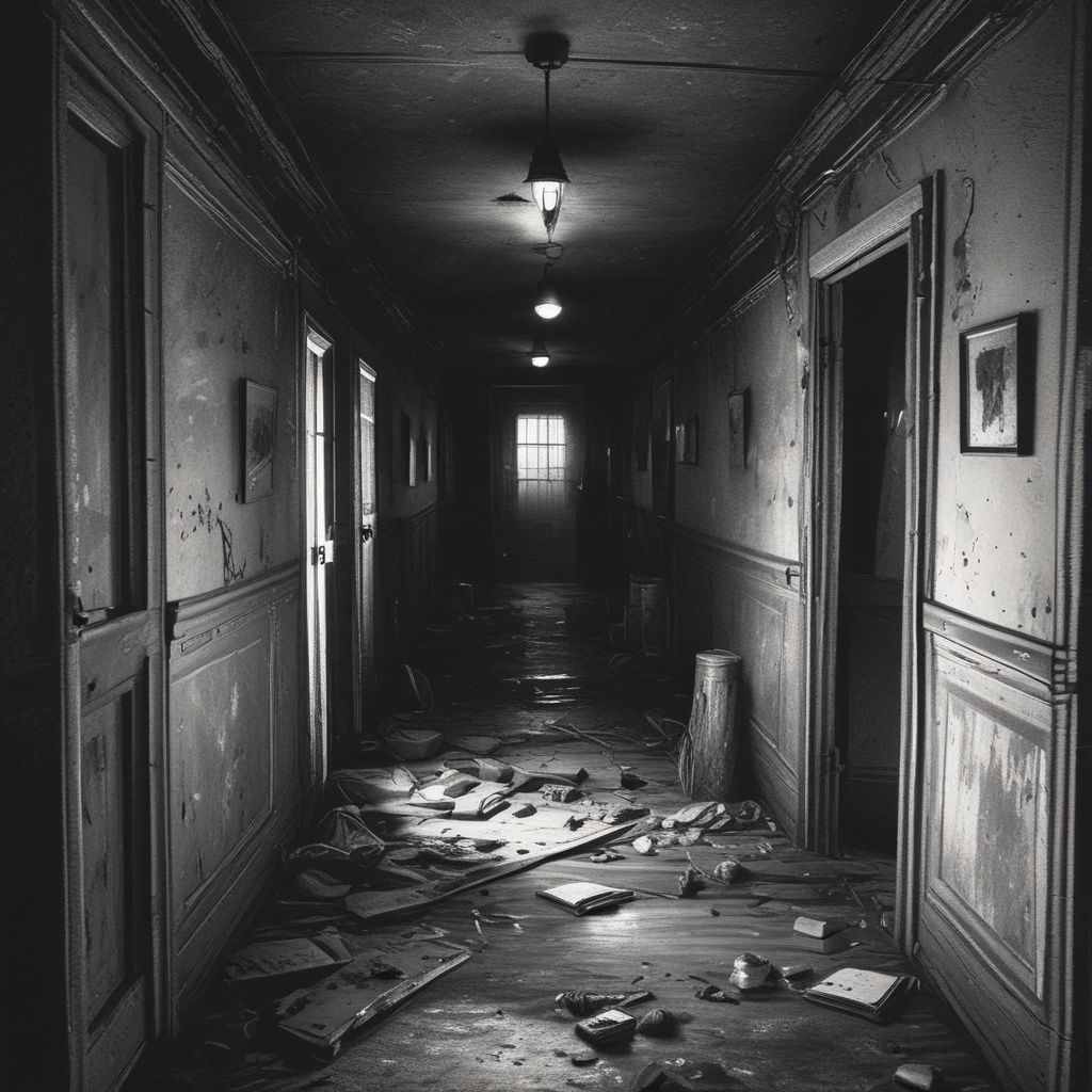 A chilling scene from the horror game